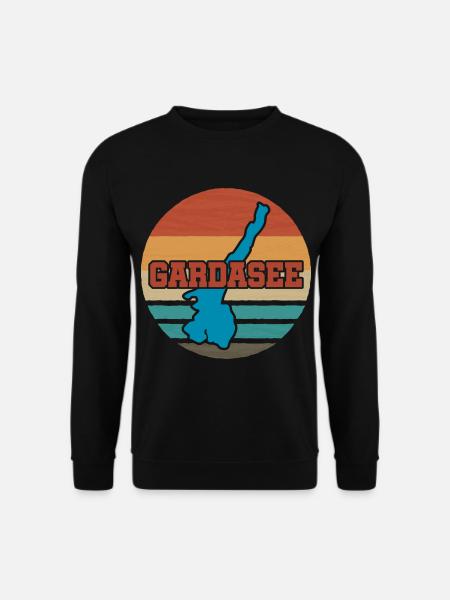 Lake Garda Holiday Retro - Unisex Sweatshirt - black