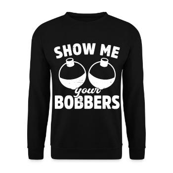 Pêcheur Drôle pêche Pêche à la mouche Poisson - Sweat-shirt Unisexe - noir - Devant - Alina (178cm) & Michal (187cm)
