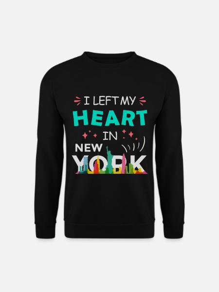Ich habe mein Herz in New York gelassen - Unisex Pullover - Schwarz