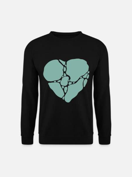 Broken Heart Love T-shirt - Unisex Sweatshirt - black