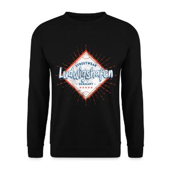 Ludwigshafen Germany City Skyline Home - Unisex Sweatshirt - black - Front - Alina (178cm) & Michal (187cm)