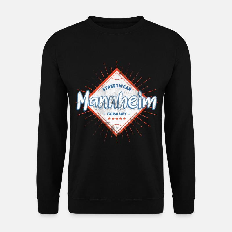 Mannheim Deutschland Stadt Skyline Heimat Liebe - Unisex Pullover - Schwarz