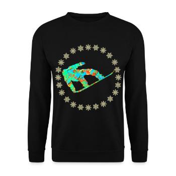 Snowboarder E 4 - Unisex Sweatshirt - black - Front - Alina (178cm) & Michal (187cm)