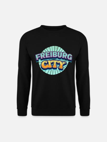 Freiburg Deutschland Stadt Schrift Pop Art Comic - Unisex Pullover - Schwarz