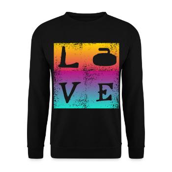 Dear Curling - Unisex Sweatshirt - black - Front - Alina (178cm) & Michal (187cm)