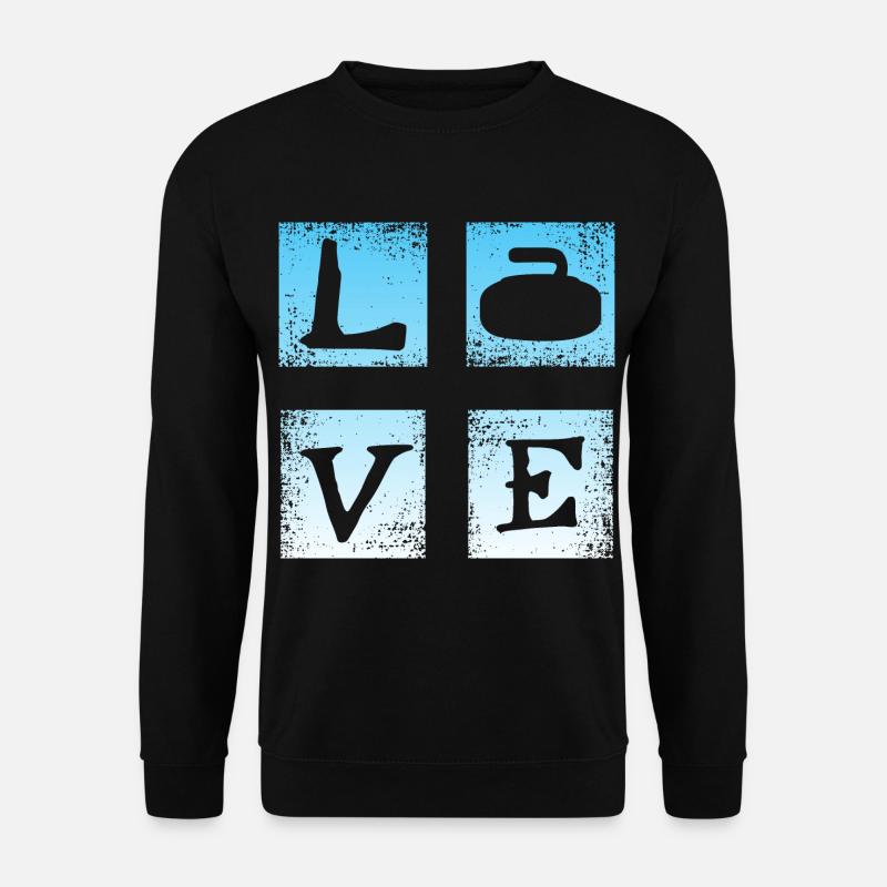 Liebe Curling - Unisex Pullover - Schwarz