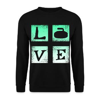 Dear Curling - Unisex Sweatshirt - black - Front - Alina (178cm) & Michal (187cm)
