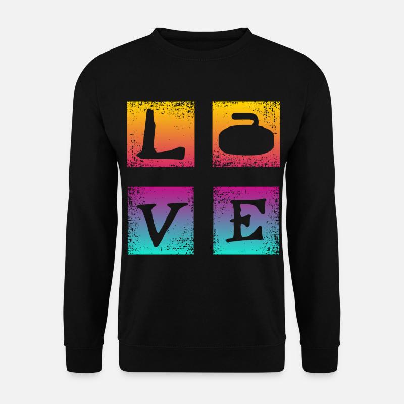 Liebe Curling - Unisex Pullover - Schwarz
