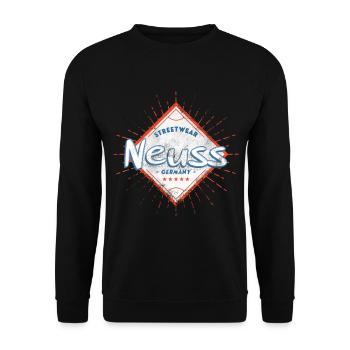 Neuss Allemagne Ville Skyline Accueil Amour - Sweat-shirt Unisexe - noir - Devant - Alina (178cm) & Michal (187cm)