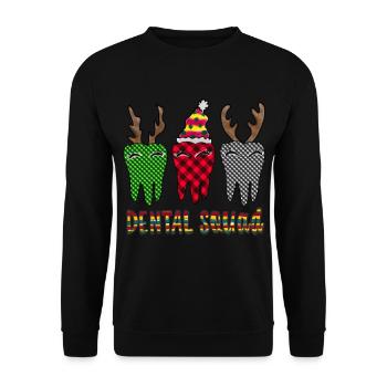 Dental Squad 2023 Christmas , Dentist Christmas , - Unisex Sweatshirt - black - Front - Alina (178cm) & Michal (187cm)