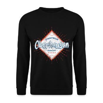 Oberhausen Germany City Skyline Home Love - Unisex Sweatshirt - black - Front - Alina (178cm) & Michal (187cm)