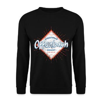 Offenbach Allemagne Ville Skyline Home Love - Sweat-shirt Unisexe - noir - Devant - Alina (178cm) & Michal (187cm)