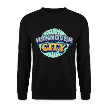 Hanovre Allemagne Ville Police Pop Art Bande dessinée - Sweat-shirt Unisexe - noir - Devant - Alina (178cm) & Michal (187cm)