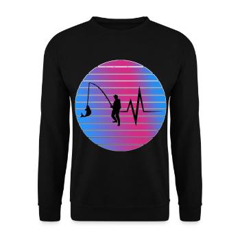 Angeln - Unisex Pullover - Schwarz - Vorne - Alina (178cm) & Michal (187cm)