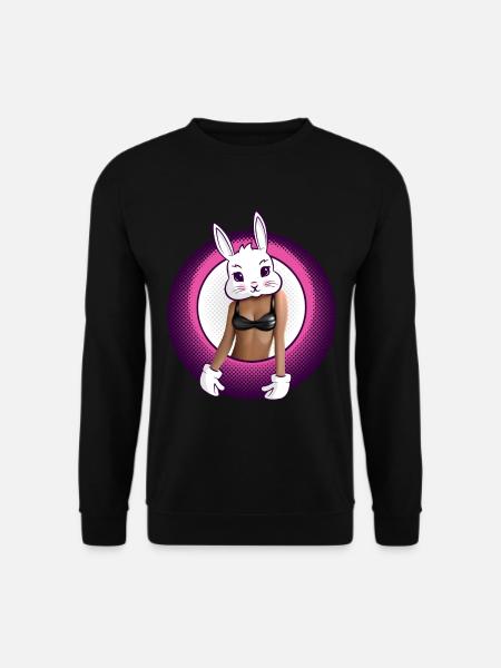 Häschen im Bikini - Unisex Pullover - Schwarz