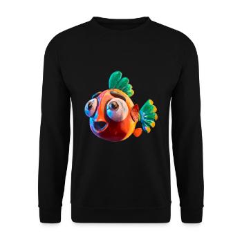 Shocking goldfish - Unisex Sweatshirt - black - Front - Alina (178cm) & Michal (187cm)