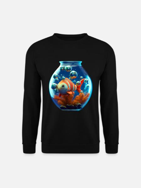 Goldfish in a fishbowl - Unisex Sweatshirt - black