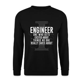 Ingénieur - Sweat-shirt Unisexe - noir - Devant - Alina (178cm) & Michal (187cm)