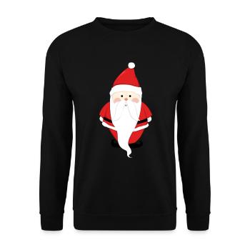 Père Noël Joyeux Noël Coeur T-Shirt d’amour - Sweat-shirt Unisexe - noir - Devant - Alina (178cm) & Michal (187cm)