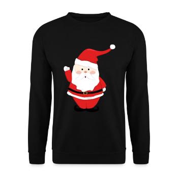 Père Noël Joyeux Noël Coeur T-Shirt d’amour - Sweat-shirt Unisexe - noir - Devant - Alina (178cm) & Michal (187cm)