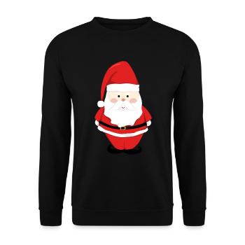 Père Noël Joyeux Noël Coeur T-Shirt d’amour - Sweat-shirt Unisexe - noir - Devant - Alina (178cm) & Michal (187cm)