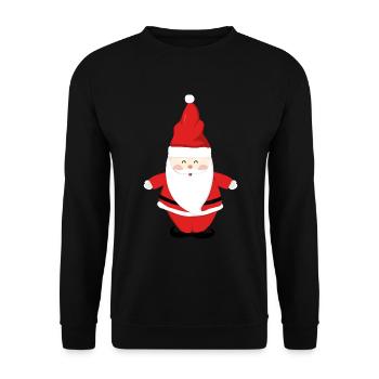 Père Noël Joyeux Noël Coeur T-Shirt d’amour - Sweat-shirt Unisexe - noir - Devant - Alina (178cm) & Michal (187cm)