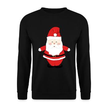Père Noël Joyeux Noël Coeur T-Shirt d’amour - Sweat-shirt Unisexe - noir - Devant - Alina (178cm) & Michal (187cm)
