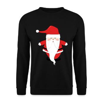 Père Noël Joyeux Noël Coeur T-Shirt d’amour - Sweat-shirt Unisexe - noir - Devant - Alina (178cm) & Michal (187cm)