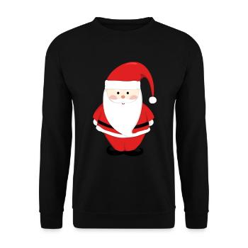 Père Noël Joyeux Noël Coeur T-Shirt d’amour - Sweat-shirt Unisexe - noir - Devant - Alina (178cm) & Michal (187cm)
