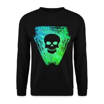 Skull 2 E 5 - Unisex Sweatshirt - black - Front - Alina (178cm) & Michal (187cm)