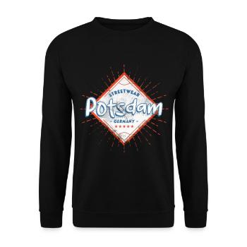 Potsdam Deutschland Stadt Skyline Heimat Liebe - Unisex Pullover - Schwarz - Vorne - Alina (178cm) & Michal (187cm)