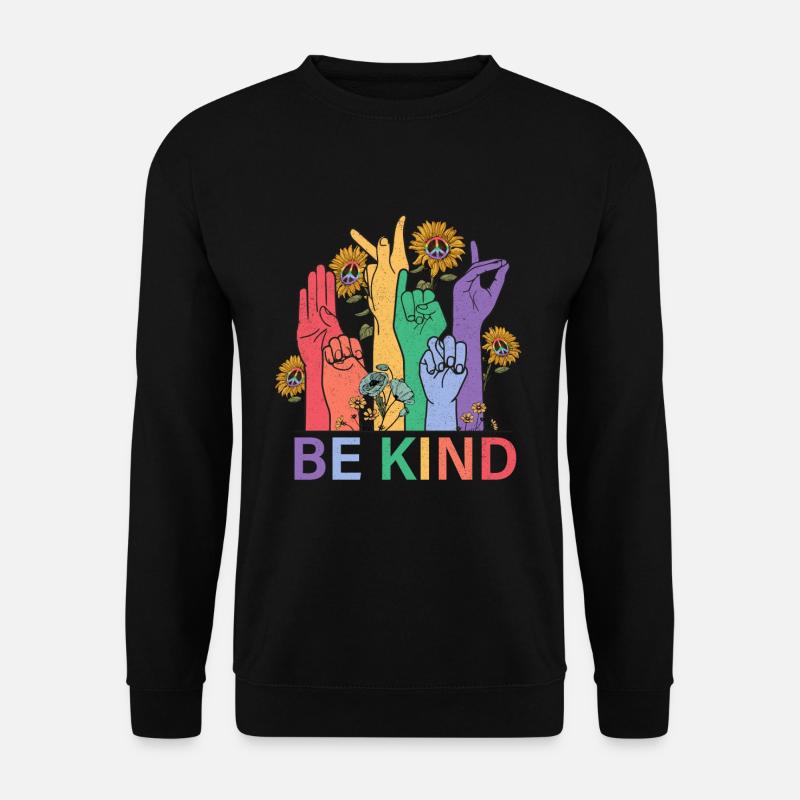 Schwul Lesbisch Regenbogen T-Shirt Geschenkidee - Unisex Pullover - Schwarz