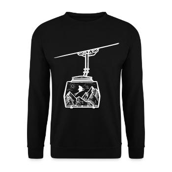 Berg - Skifahren - (4) - Unisex Pullover - Schwarz - Vorne - Alina (178cm) & Michal (187cm)