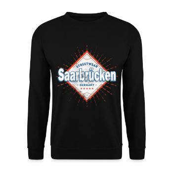 Sarrebruck Allemagne Ville Skyline Home Love - Sweat-shirt Unisexe - noir - Devant - Alina (178cm) & Michal (187cm)