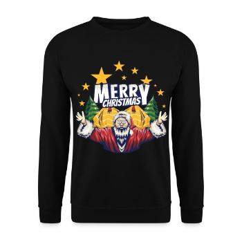 Cadeaux de Noël Noël - Sweat-shirt Unisexe - noir - Devant - Alina (178cm) & Michal (187cm)