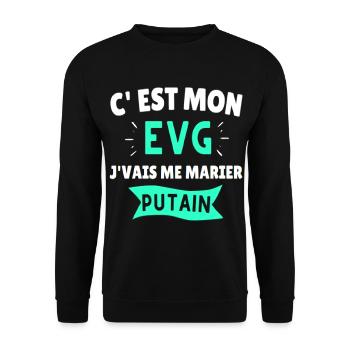 Evg humour enterrement de vie de garçon cadeau - Sweat-shirt Unisexe - noir - Devant - Alina (178cm) & Michal (187cm)
