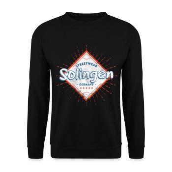 Solingen Allemagne Ville Skyline Home Love - Sweat-shirt Unisexe - noir - Devant - Alina (178cm) & Michal (187cm)