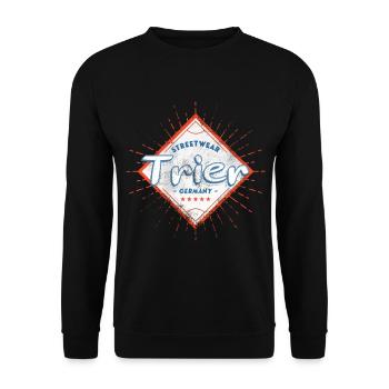 Trier Germany City Skyline Home Love - Unisex Sweatshirt - black - Front - Alina (178cm) & Michal (187cm)
