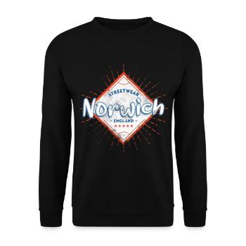 Norwich England UK City Skyline Home Love - Unisex Sweatshirt - black - Front - Alina (178cm) & Michal (187cm)