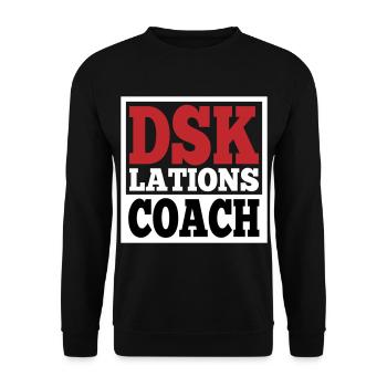 Deeskalationsteam DSKlations Coach Farben änderbar - Unisex Pullover - Schwarz - Vorne - Alina (178cm) & Michal (187cm)