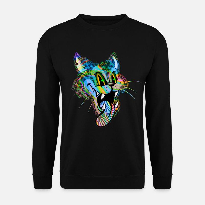 Leopard Comic Psychedelic - Unisex Sweatshirt - black