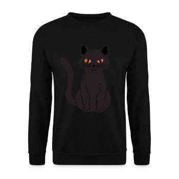 Black Cat Bombay Cat Outfit for - Unisex Sweatshirt - black - Front - Alina (178cm) & Michal (187cm)