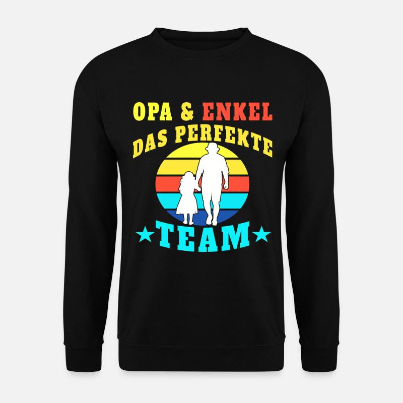 Enkel Opa Enkelkind Vintage opa - Unisex Pullover - Schwarz