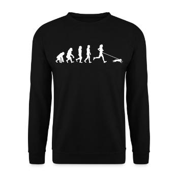 Canicross Trail Running Runner Dog Sport Evolution - Unisex Pullover - Schwarz - Vorne - Alina (178cm) & Michal (187cm)