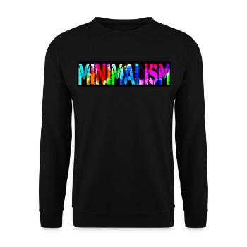 Buntes Minimalismus Grunge - Unisex Pullover - Schwarz - Vorne - Alina (178cm) & Michal (187cm)