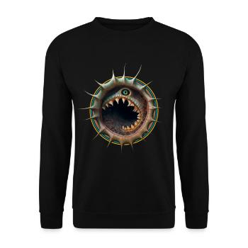 Monster Loch - Unisex Pullover - Schwarz - Vorne - Alina (178cm) & Michal (187cm)