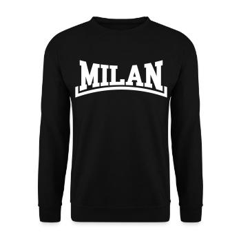 Milan underlined - Unisex Sweatshirt - black - Front - Alina (178cm) & Michal (187cm)