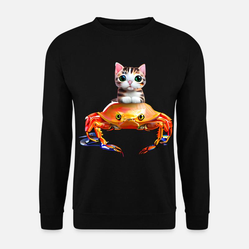 Babykatze auf Krabbe - Unisex Pullover - Schwarz