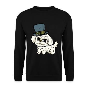 Hat Hut Dog Owner Pets Children Smaller - Unisex Sweatshirt - black - Front - Alina (178cm) & Michal (187cm)