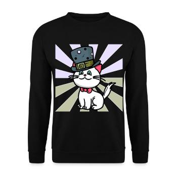 Joyeux anniversaire Félicitations Cat Cats Child - Sweat-shirt Unisexe - noir - Devant - Alina (178cm) & Michal (187cm)